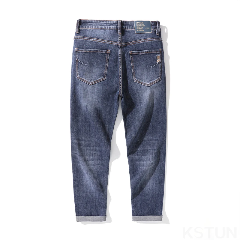 KSTUN جينز ضيق الرجال تمتد الدينيم السراويل الشارع الشهير الرجال السراويل كامل طول السراويل Casaul ملابس رجالي 2025 الربيع والخريف #6