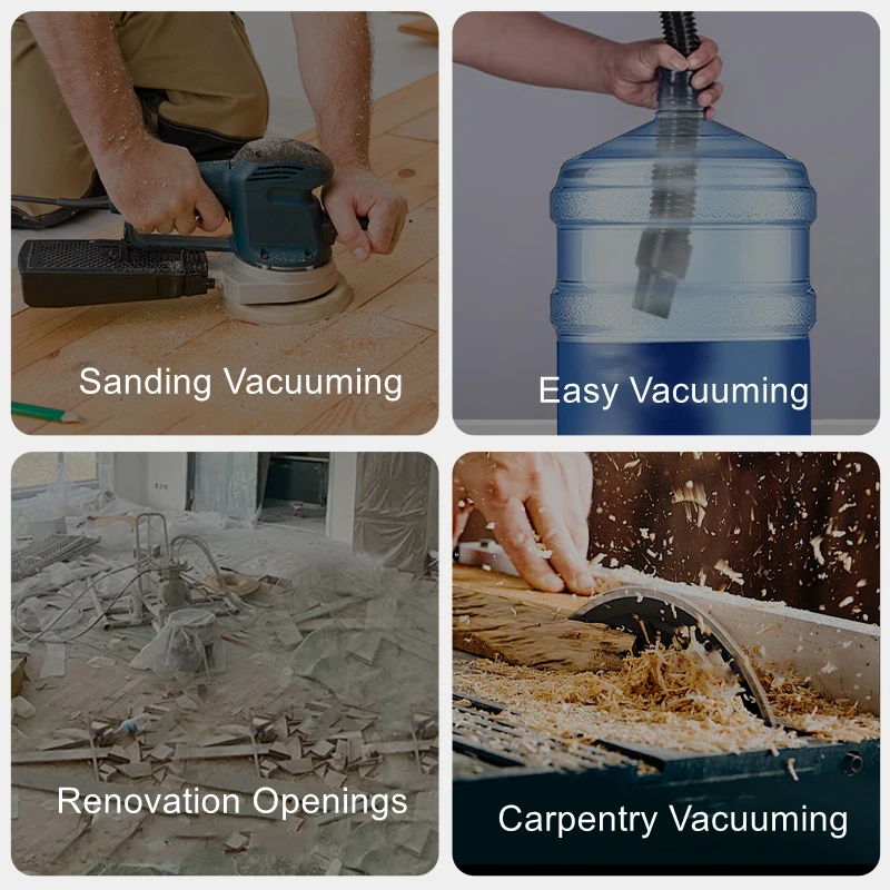 Infinitely adjustable speed small bag multifunctional linkage woodworking dust wood chip vacuum cleaner dust collector