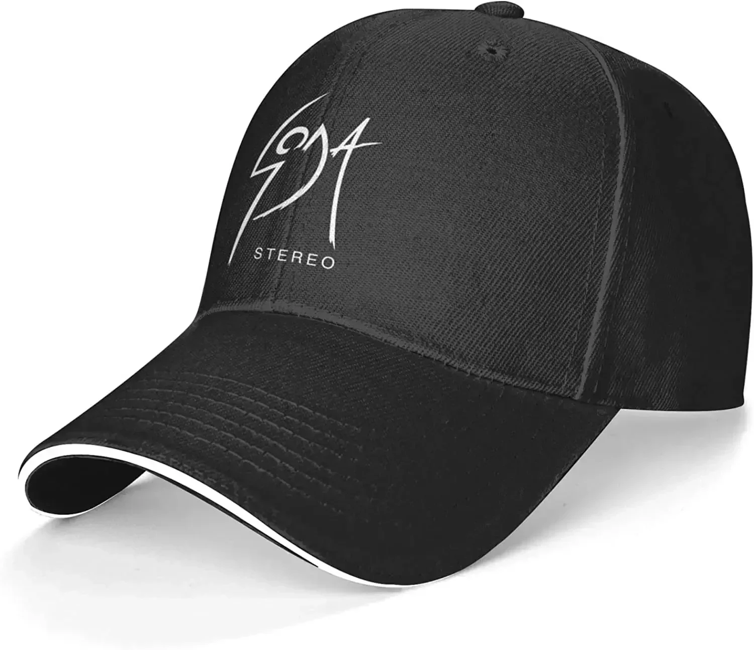 Soda Stereo Classic Sandwich Hat Trucker Dad Hat Black