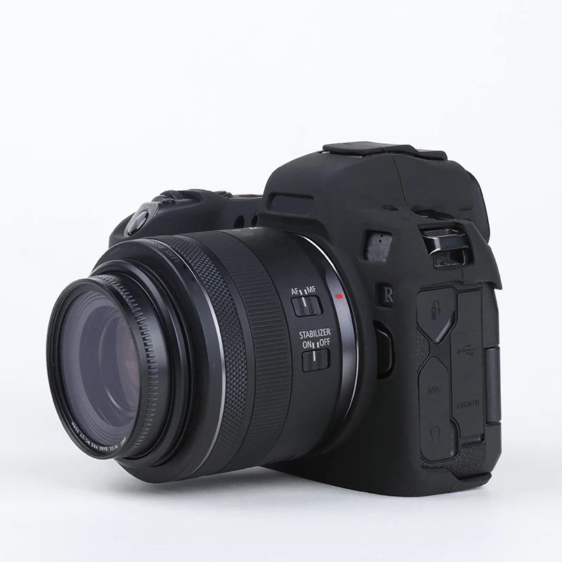 Capa de silicone Canon para EOS R RP, pele macia, capa do corpo