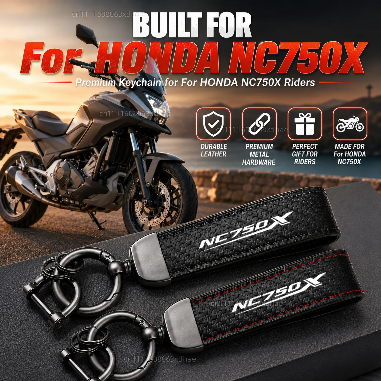 

High-Grade Leather Motorcycle Keychain Holder Keyring Accessories For HONDA NC750X NC 750X NC750 X 2014-2020