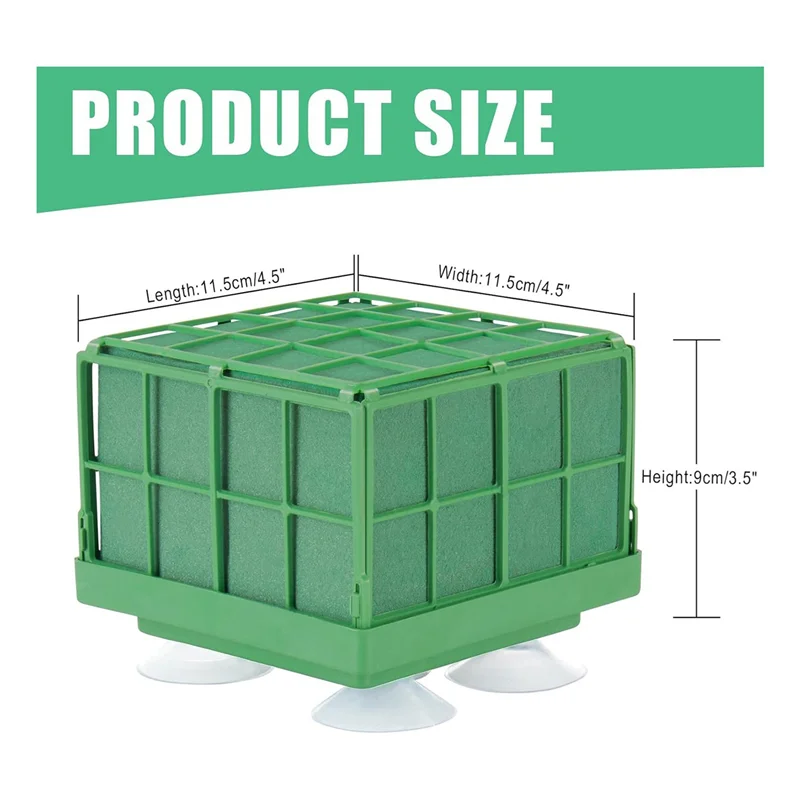 M04K Floral Foam Cage With Square Flower Foam Blocks Holder, Floral Foam Blocks For Artificial Flowers Arrangements 8Pcs