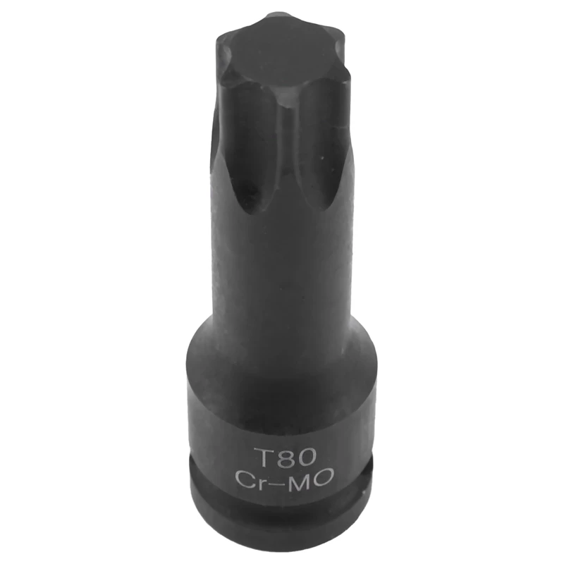 Torx Bit Star Socket 1/2Inch Square Drive 8Pcs Set T30 T40 T45 T50 T55 T60 T70 CR-MO Impact Socket Bit Tool 78Mm Long