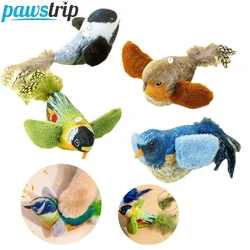 Simulated Bird Cat Toys Interactive Flying Bird Toys for Cats  Can Add Catnip Touch Activated Plush Toy Dog Accessories