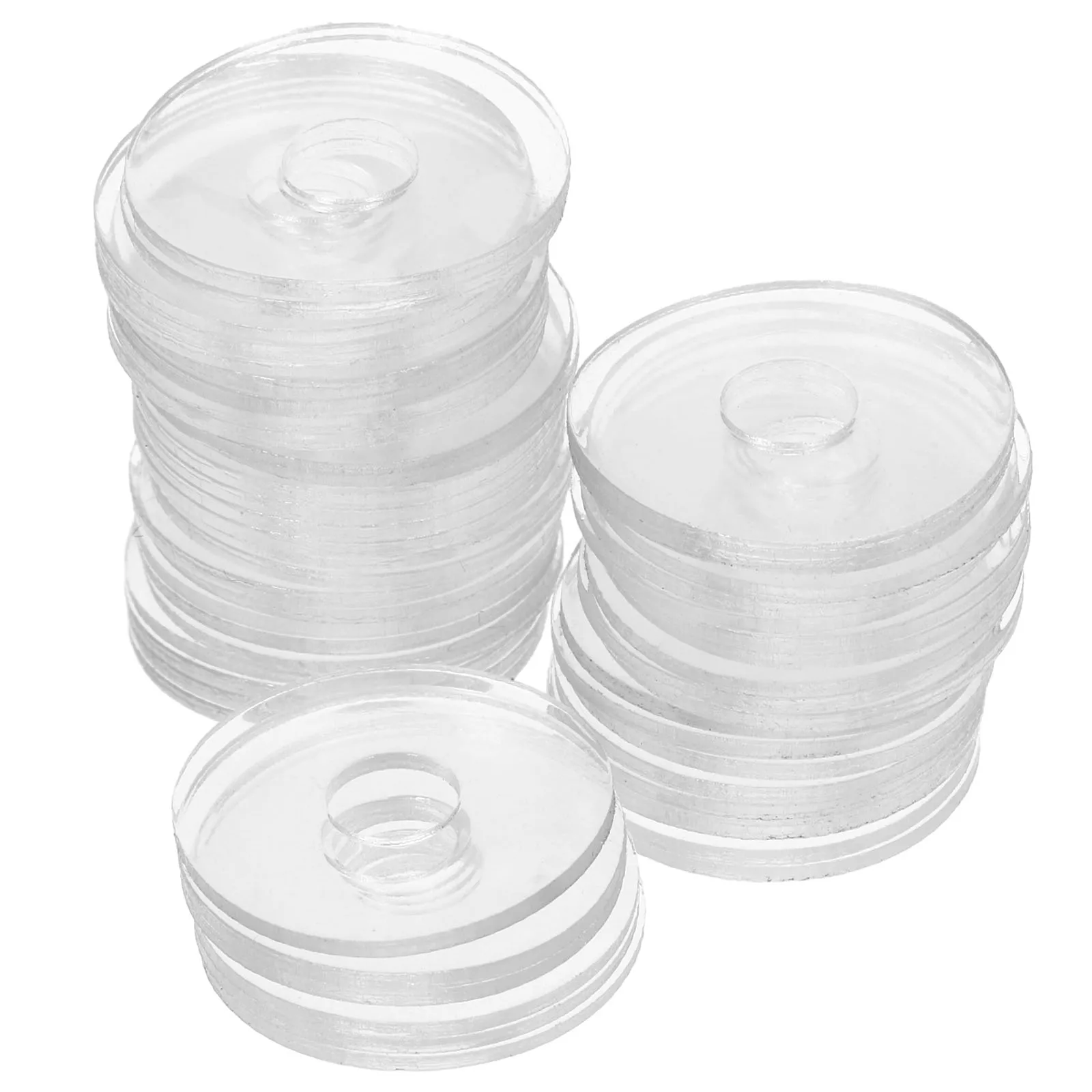 

50pcs Transparent Gaskets 0 79 Inch Vinyl Washers Shower Door Handle Screws Sealing Ring Flat Gaskets Screw Fastening Anti