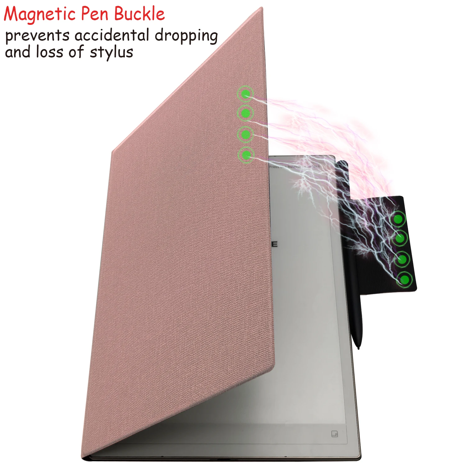 Magnetyczne etui z funkcją podstawki do tabletu iFLYTEK AINOTE 2, 10.65 cala (2025), skórzane etui PU z magnetycznym uchwytem na rysik i funkcją automatycznego usypiania/budzenia. — zdjęcie produktu 5
