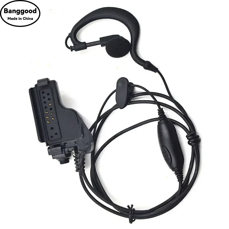 

Ear Hook Headset Big PTT Mic Headphone for Motorola Radio HT1000 GP900 PR1500 MT2000 XTS2500 XTS3000 XTS5000 Walkie Talkie