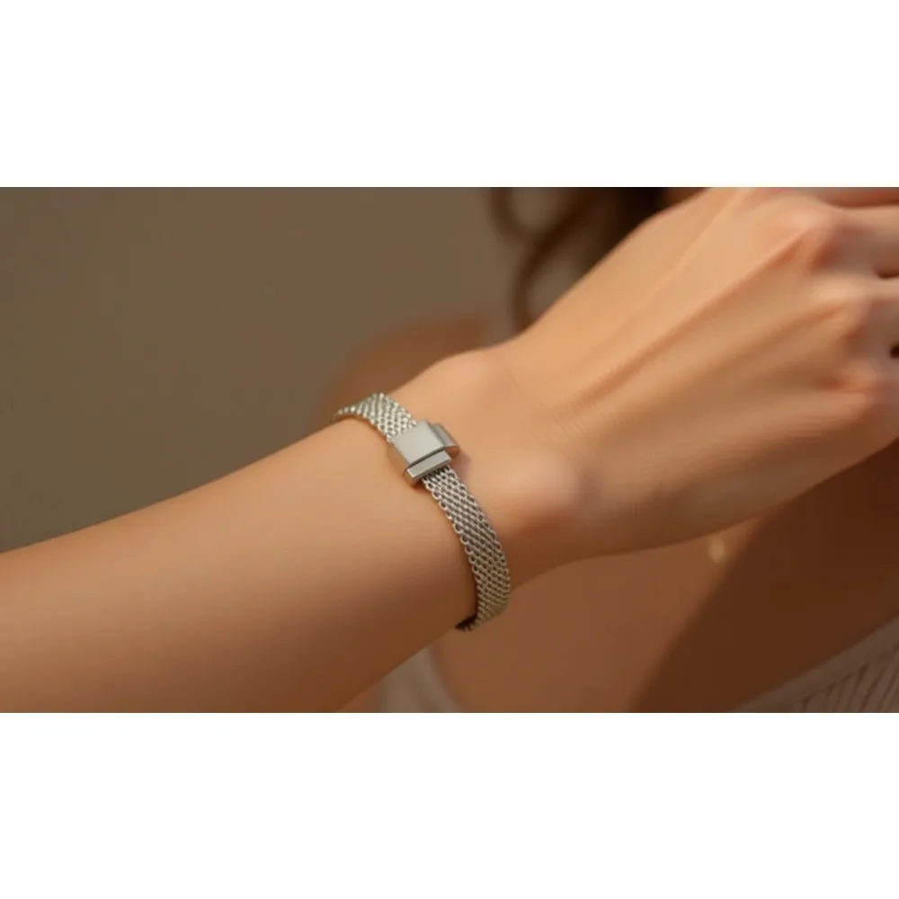 

Браслет-шарм из стерлингового серебра с застежкой-клипсой, подарок для женщин