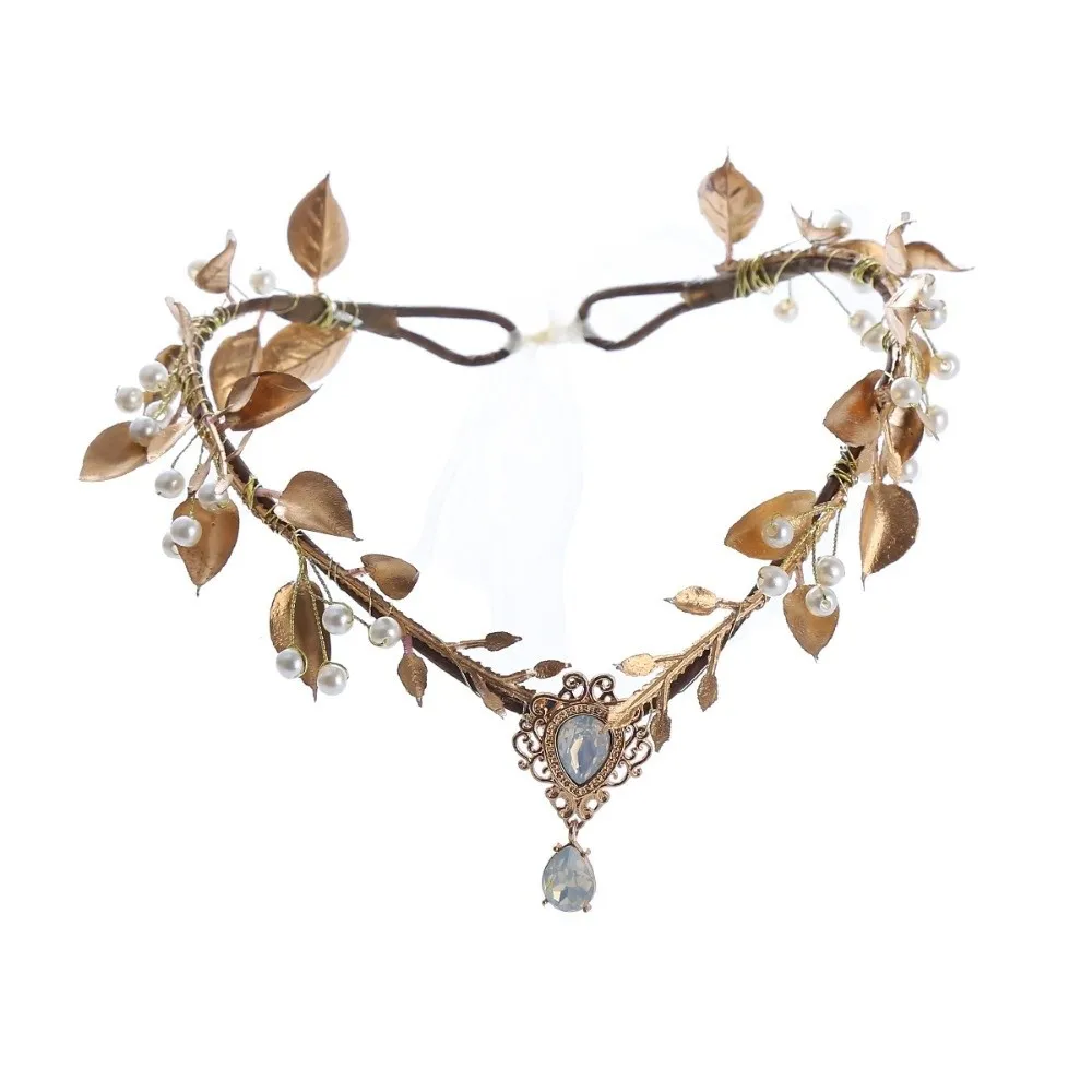 Festival Flower Vine Elven Crown Diadem Fantasy Elf Tiara Head Band Artificial Floral Wreath Fairy Headpiece Hallowmas Cosplay