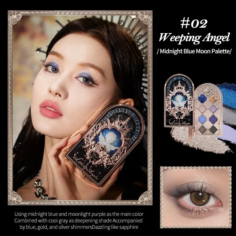 Flor sabe compõem kit cosméticos conjunto completo morango rococó paleta de sombra pequeno anjo iluminador batom fosco 4 pçs kit