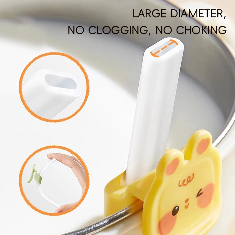 تغذية الطفل القش تحديد القش الكرتون الأطفال عصيدة القش شرب القش كليب القش اكسسوارات حساء الطفل القش سيليكون