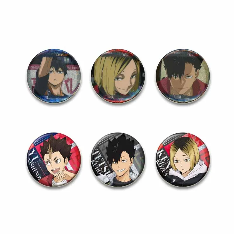 Aanpasbare Tobio Kageyama Kenma Kozume Zachte Knop Pins Creatieve Anime Badges Sieraden Broches Cadeaus voor Vriend Kids