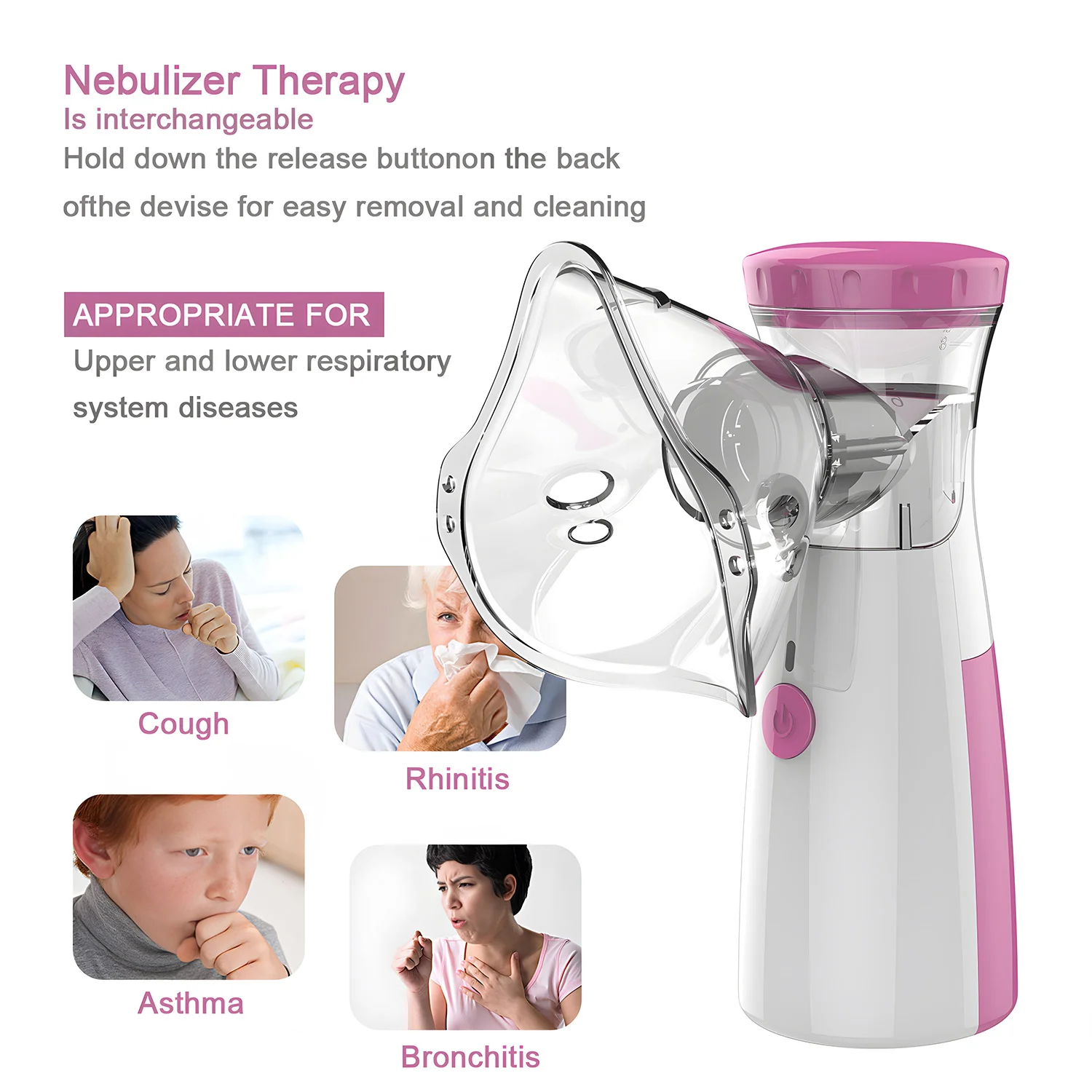 Health Care Products Fingertip Pulse Blood Oxygen Portable Nebulizer Mesh Nebulizer Handheld Medical Asthma Inhaler