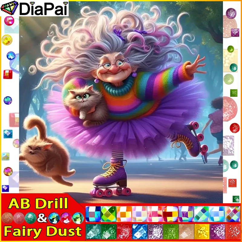 DIAPAI Fairy Dust AB Square/Round Drill 5D DIY Diamond Painting 