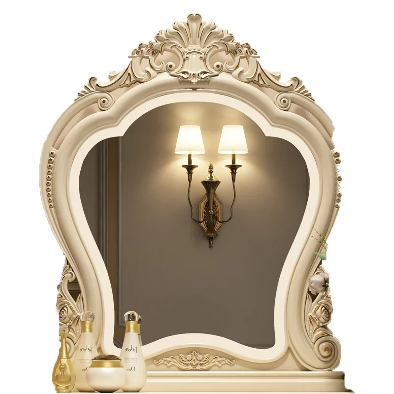 Makeup Mirror with Light   Smart European Vanity Mirror Mirror Gold Foil Girl Heart