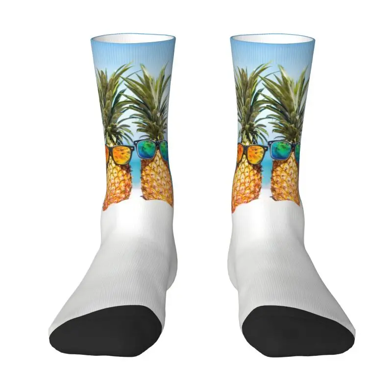 

Summer Tropical Fruits Pineapples Dress Socks Men Women Warm Fashion Crew Socks