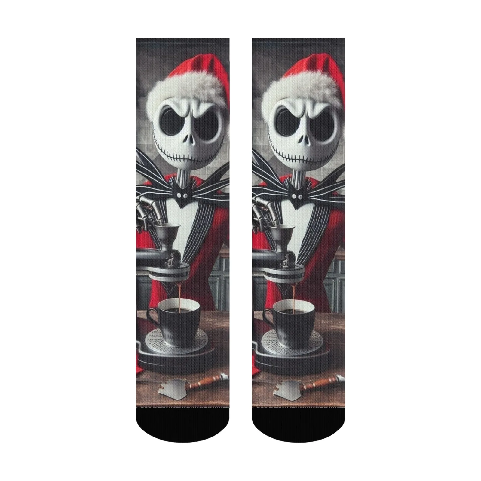 

1 Pair Festive Christmas Jack Cartoon Crew Socks - High - Quality, Comfortable - Ideal for Holiday Fashion or Fans’ Trendy Wear