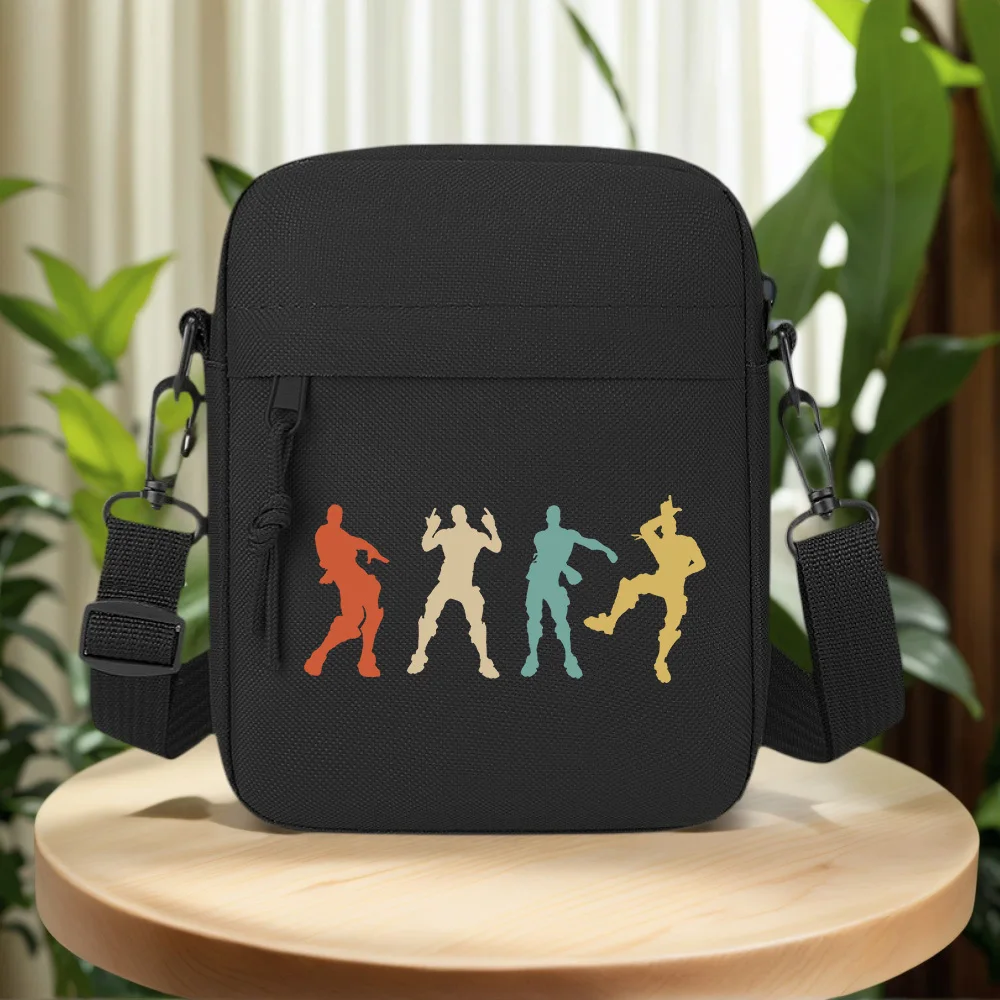 Dancing poses silhouettes abstract figure shapes Men Crossbody Bag Single Shoulder Women Cartoon Anime Film Printing Design Unis