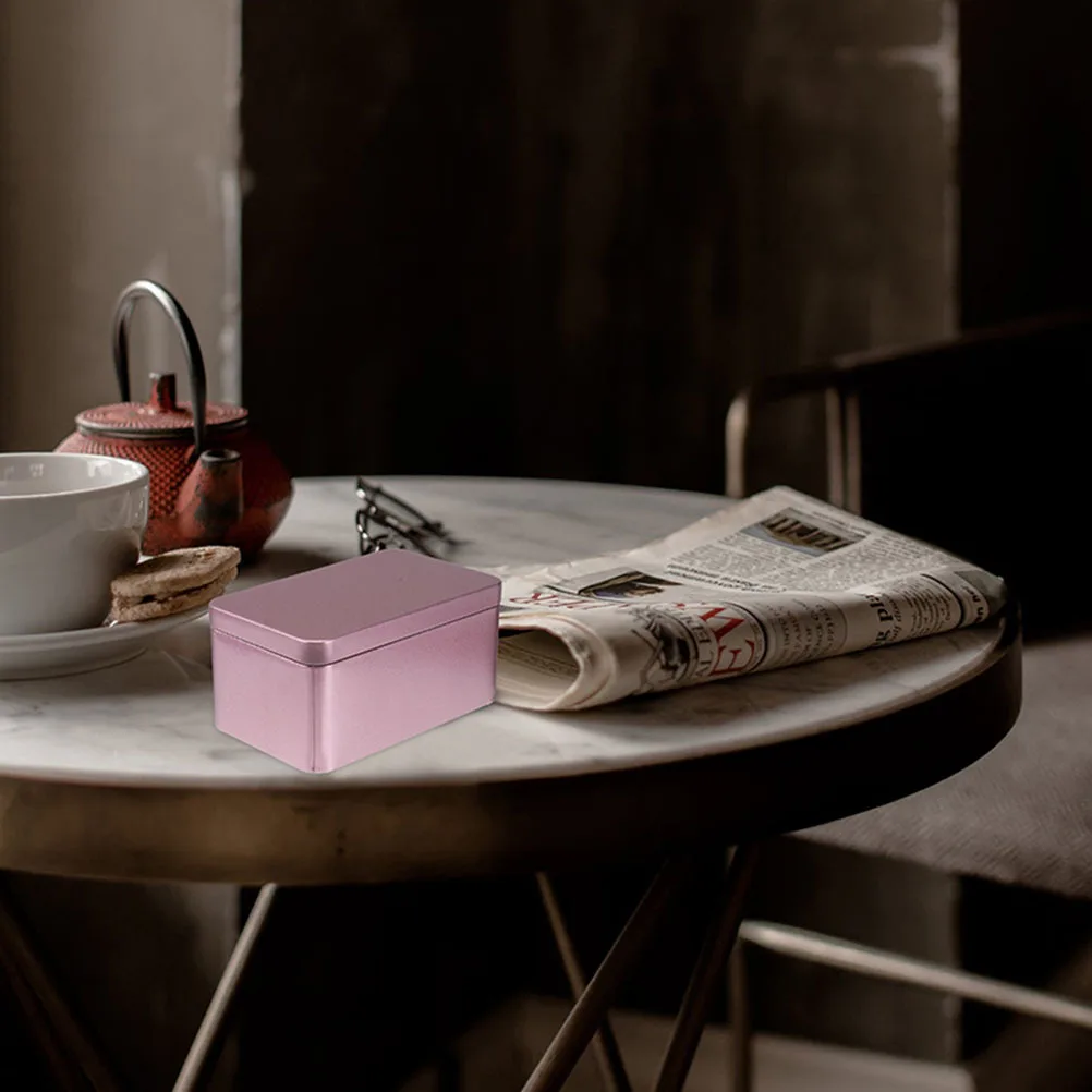 

2Pcs Tinplate Tea Canister Multi-Functional Storage Box for Tea Bags Coffee Jewelry Home Restaurant Use Sealed Container
