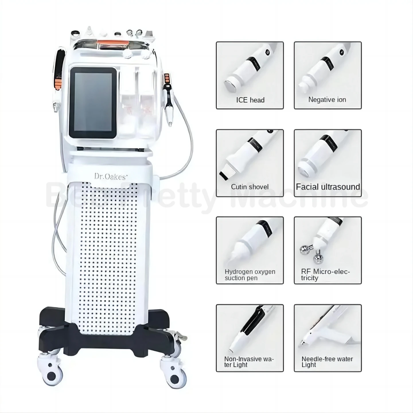 2024 Multifunctional Facial Hydeated Machine 8in1 Salon Used Device Microcurrent Skin Deep Cleaning Face Lifting Remove Wrinkles