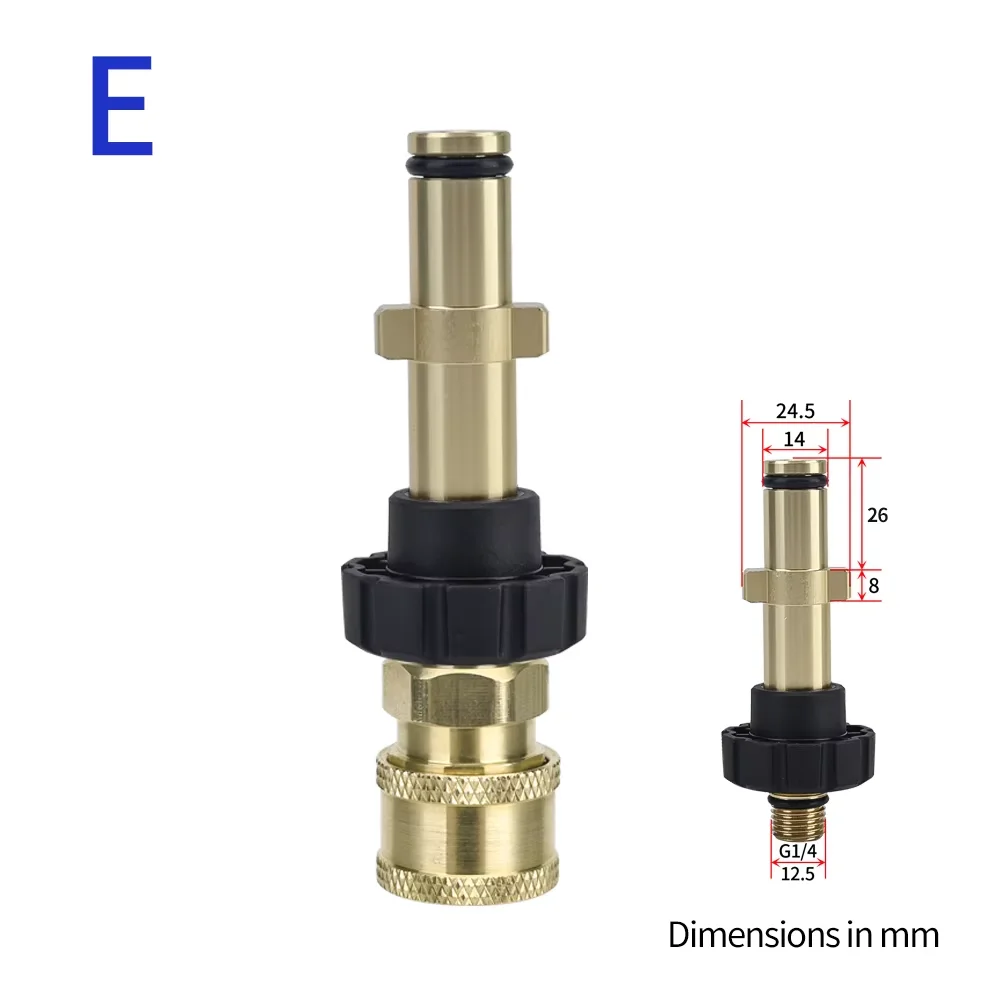 Hochdruckreiniger-Schnellkupplung 1/4" für Spritzpistolenlanze, Bajonett-Adapter 1/4" Schnellverschluss-Anschluss für Karcher – Detail 12