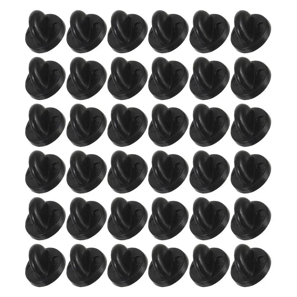 300Pcs Rubber Butterfly Plastic Pin Backs Locking Badge Clutches Lapel Brooch Backings for Everyday Wear Rubber Lapel Pin Backs