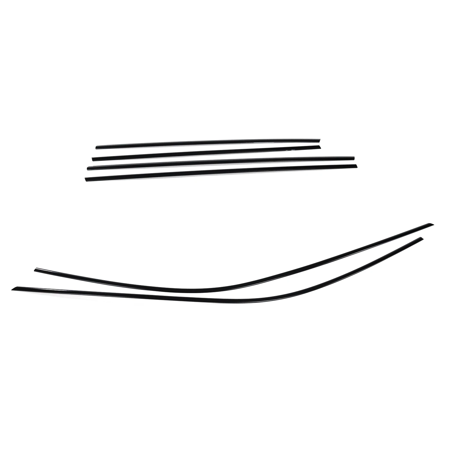 8PCS Car Exterior Window Door Molding Strip Decor Cover For BMW 3 Series E46 1998-2007 Short Axis Sill Side Cover Trim