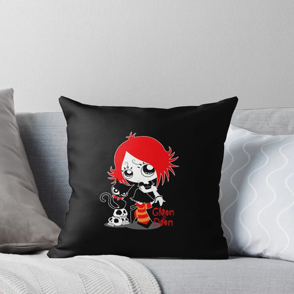 

Ruby Gloom and Doom Kitty Throw Pillow Custom Cushion Rectangular Cushion Cover Covers For Sofas covers for pillows pillow