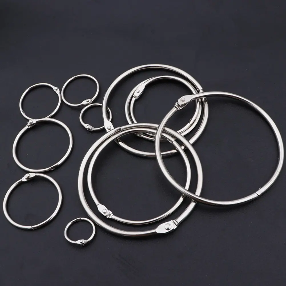 

50Pcs 20Mm Strong Metal Snap Rings Book Binding Circles for Classroom Study Notes Binders Key Rings Photo Albums Loose Leaf
