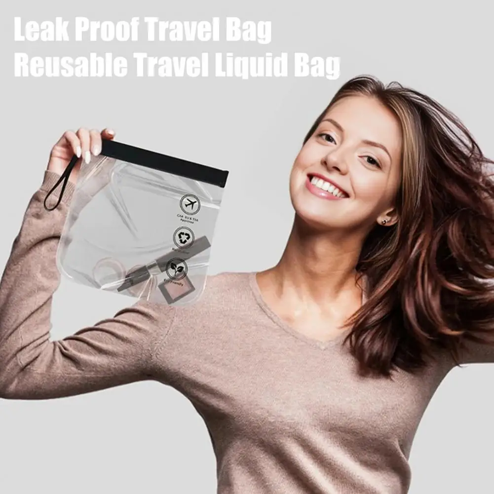 Leak Proof Travel Bag Resealable Liquid Pouch Resealable Toiletry Bag Leak Proof Zip Pouch Travel Liquid Storage Organizer