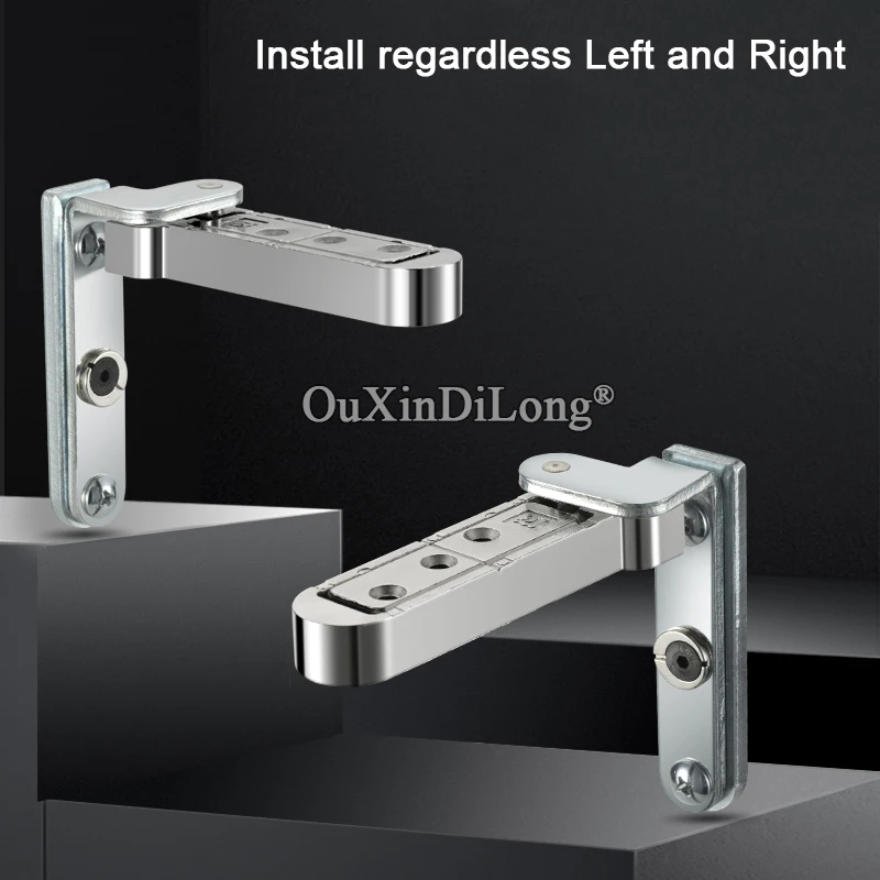 Silver/Black Three-dimensional Adjustable Heavy Door Pivot Hinges Invisible Hidden Door Hinges Install Up and Down Loading 70KG