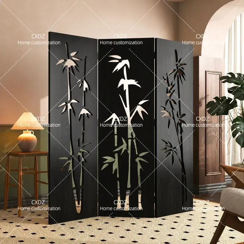 Modern Folding Room Divider Screen Portable Partition for Living Room Simple Light Luxury Mobile Baffle Home Decor Shelter