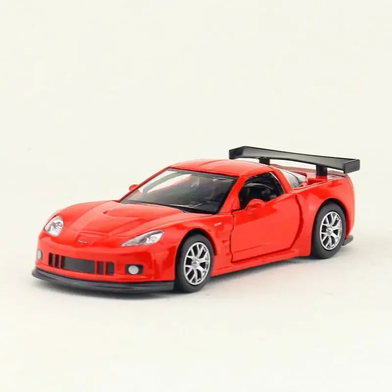 1:36 Chevrolet Corvette C6-R Car Model Scale Metal Diecast Miniature Pullback Vehicle Collection Xmas Gift Kid Boy Toy A216