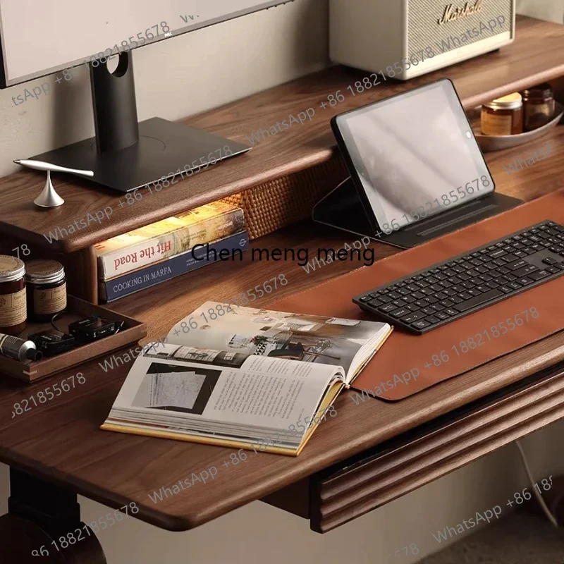 AB03  North American black walnut wood Desk Computer desk room offices office desks and workstations Height adjustment table