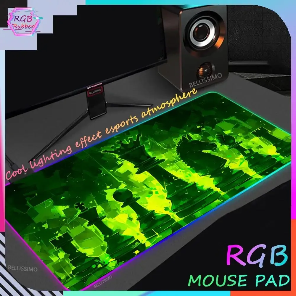 Chess Game RGB Luminous MousePad XXL Computer Game Rubber Non-slip Keyboard Accessory Pad Large Mouse Pad Keyboard Cool Desk Pad