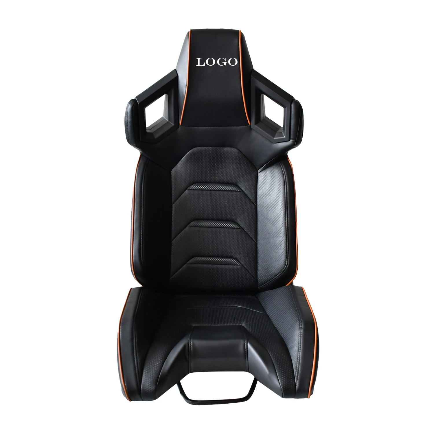 2pcs Tiypeor Double Slide Modified Car PVC Leather Race Seats Reclining Universal Racing Seat view 2