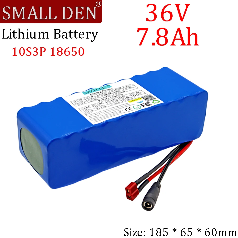 New 10S3P 36V 7.8Ah 18650 ebike Lithium Battery Pack  With BMS Li-ion Cell For Electric bicycle/Scooter/Motorcycle