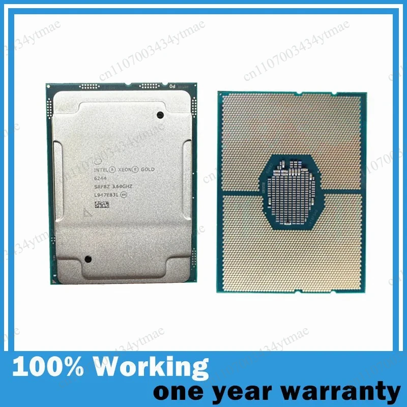 used Xeon Gold 6244 Processor, 8‑Core 16‑Thread 3.6GHz 24.75MB 150W LGA3647 Server CPU For Server Mainboard Upgrade
