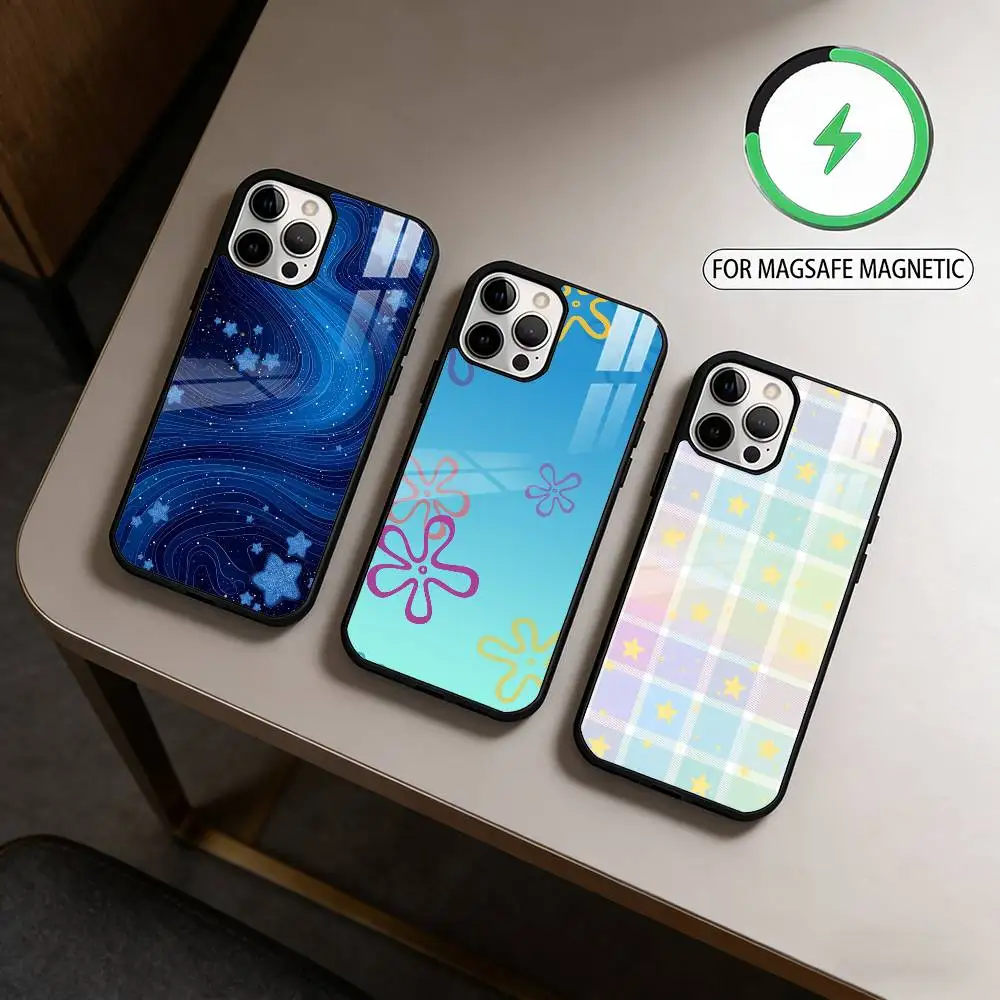 

Cute Backround-ND Magnetic For Magsafe Wireless Charging Phone Case For iPhone17,16,15,14,13,12,11 Plus,Pro Max