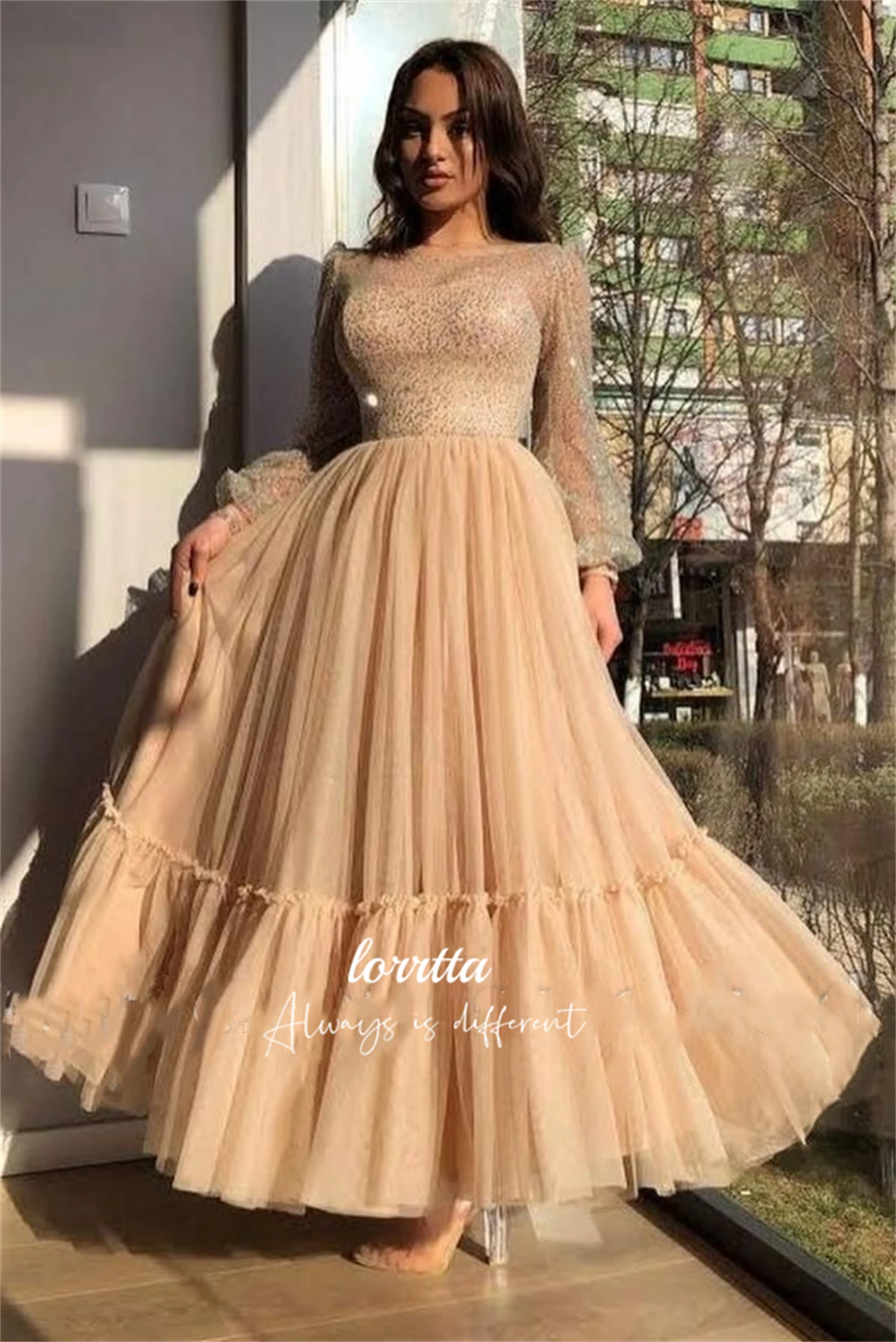 

Lorrtta Wedding Dress Long Sleeves Elegant Party Women Line A Prom Dresses 2024 Robe De Soiree Femmes Evening Gown Customized