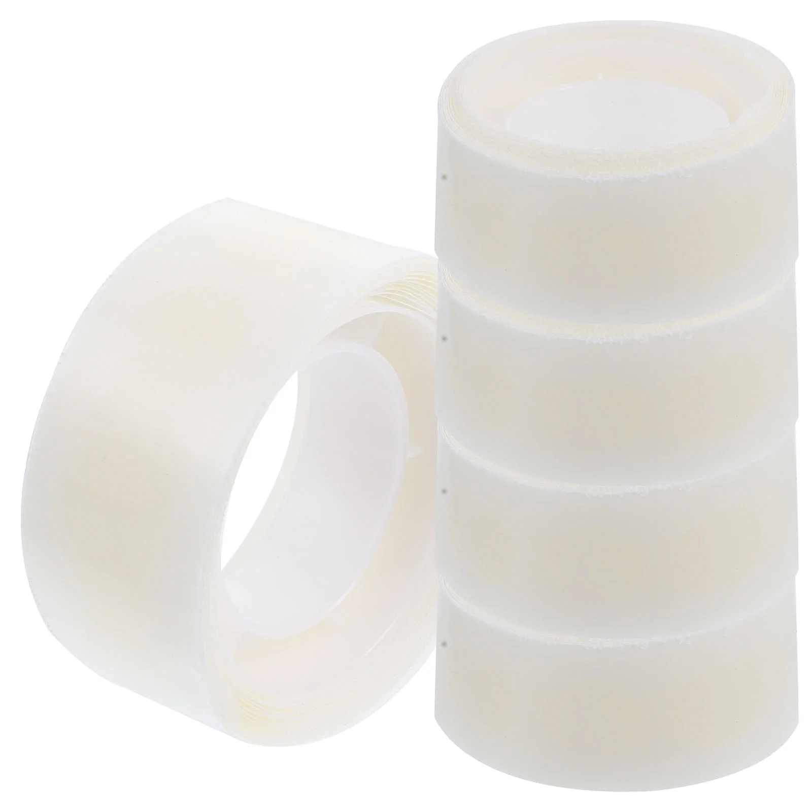 5 Rolls Clear Masking Tape Sticky Tabs Dispenser Dot Stickers Double Sided Labels