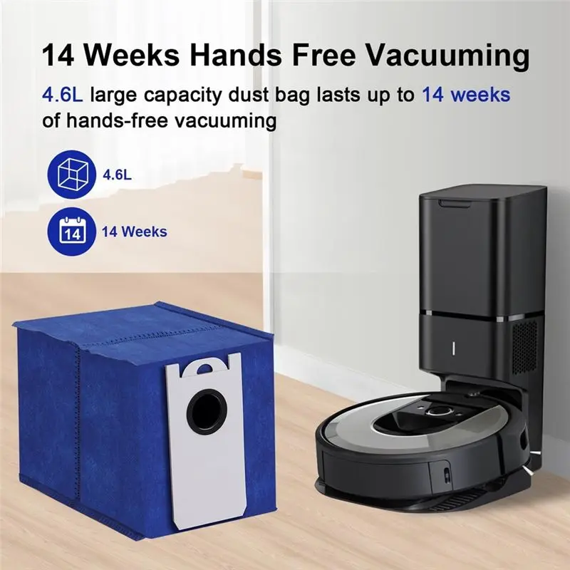 Eco-friendly 8PCS Vacuum Dust Bags For Bobsweep Dustin Orbi Ultra-Vision Robot Vacuum Cleaner Replacement Accessories Dust Bag