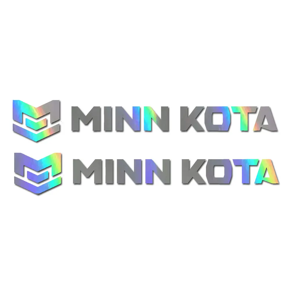 2 Piece For MINN KOTA Vinyl Fishing Boats Gear Graphic Sticker Decal