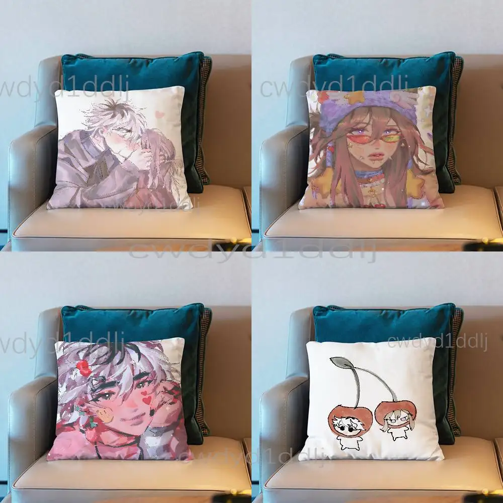 

C-Cherry Crush Anime Pillow Case Cover Square Sofa With For Pattern Comfortable Cushion suitable Of Room