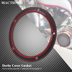 Motorcycle Derby Cover Gasket 5 Holes Gasket Ring For Harley Touring Road King FLHR Softail FXSTS FLSTSB Dyna Low Rider 99-2015