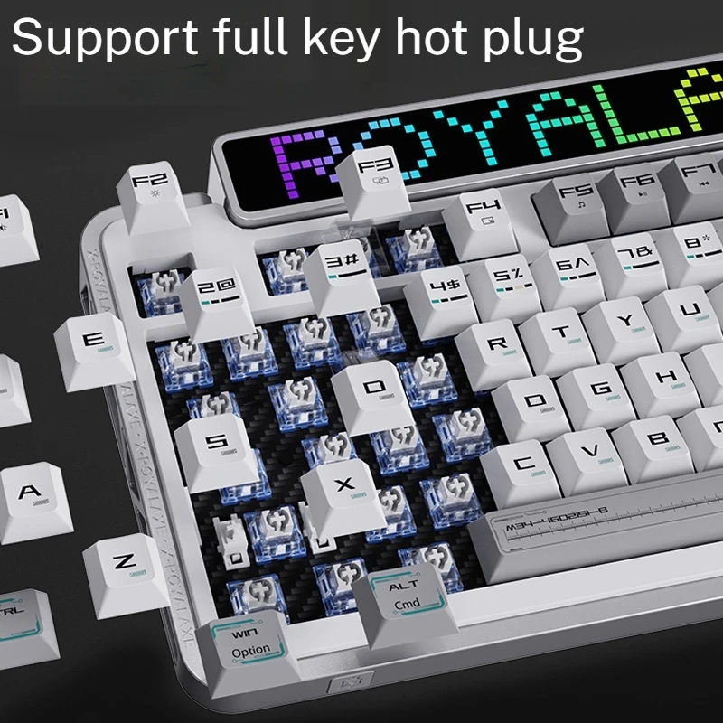 Yufu XL98 clavier mécanique sans fil 98 trois modes prise chaude rvb ergonomie bureau clavier de jeu vidéo Win/Ios/Mac/Android