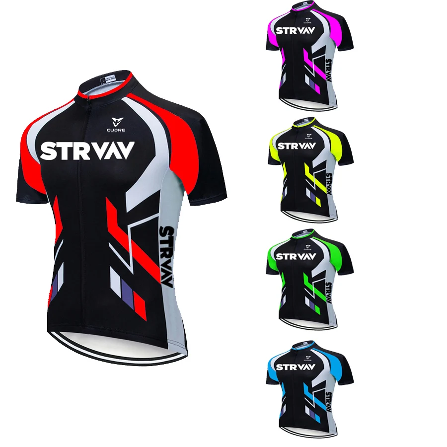 

2024 STRVAV New Summer Men Shirt Racing Sport Shirt Ropa Ciclismo MTB Bicycle Jersey Short Sleeve Cycling Clothing