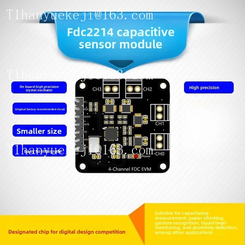 2026 FDC2214 module, capacitive sensor, electronic design contest gesture recognition paper counting liquid level measurement