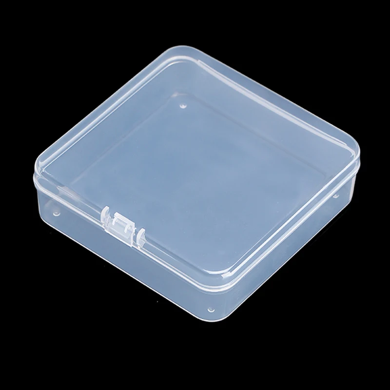 Mini Boxes Clear Plastic Jewelry Storage Case Container Packaging Box for Earrings Rings Beads Collecting Small Items 9.4x9.4x3c