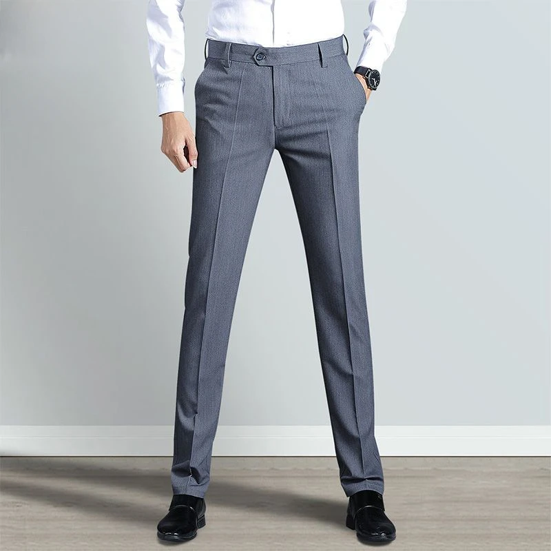 

Tight Social Tressed Trousers for Men Tailoring Slim Fit Work Office Business Man Suits Pants Clothes Offer High Quality New In